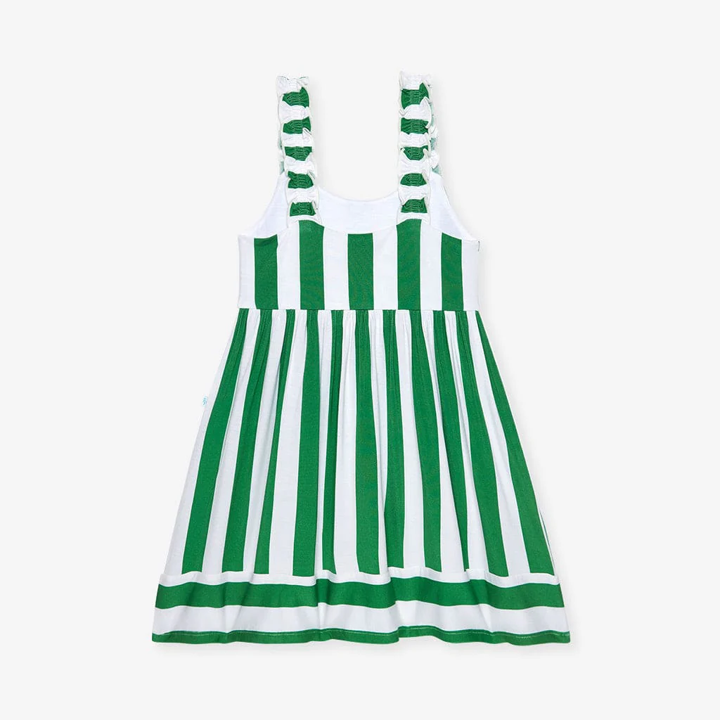 Bamboo Ruffled Strap Dress - Strawberry Stripe - Image 6
