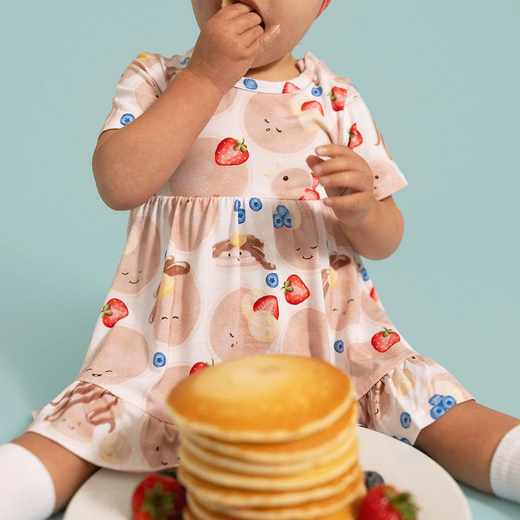 Bamboo Ruffled Twirl Bodysuit Dress - Pancakes - Image 2