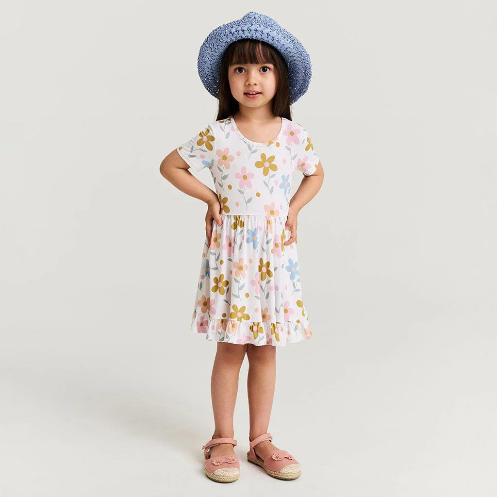 Bamboo Ruffled Twirl Dress - Daisy (Florals) - Image 2