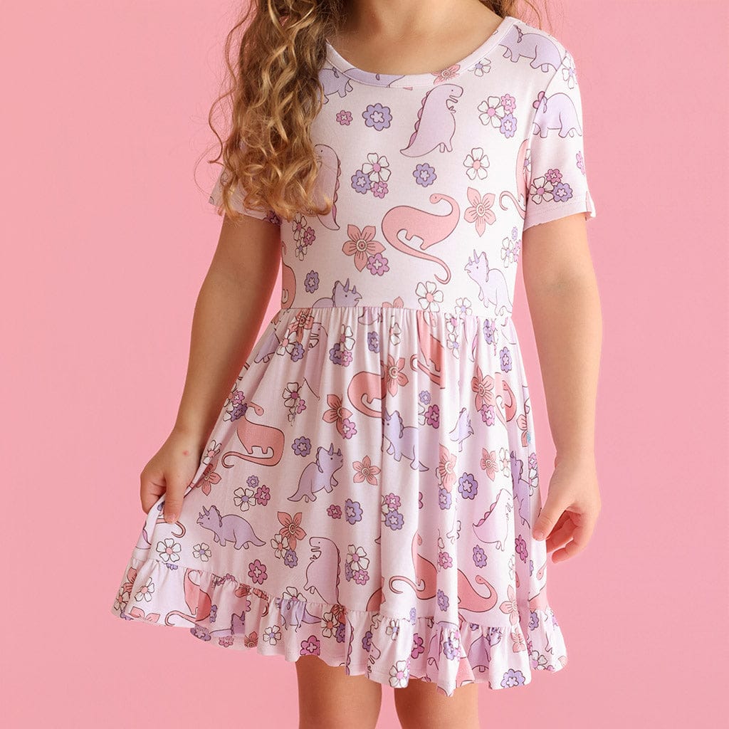Bamboo Ruffled Twirl Dress - Erica (Dinosaurs) - Image 2