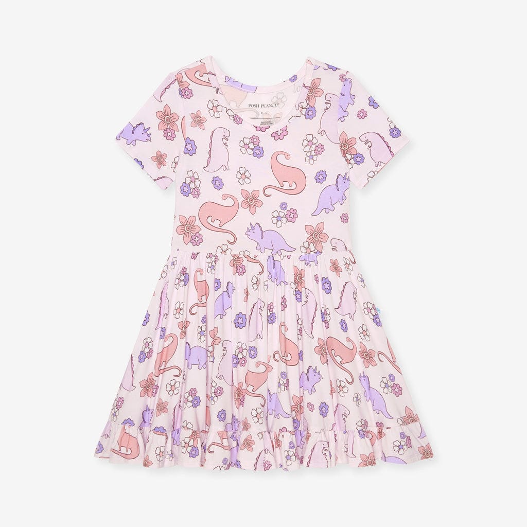 Bamboo Ruffled Twirl Dress - Erica (Dinosaurs) - Image 3