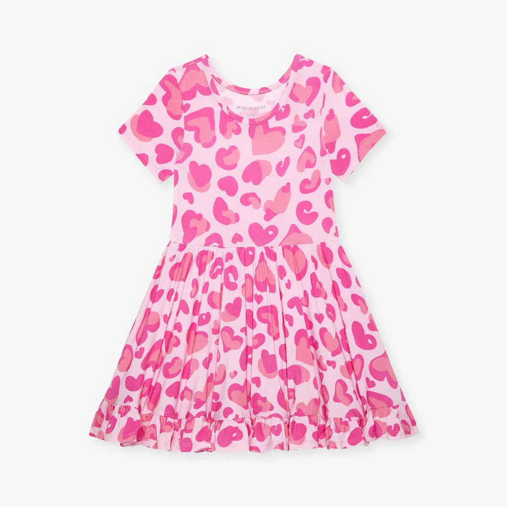 Bamboo Ruffled Twirl Dress - Love Leopard - Image 3