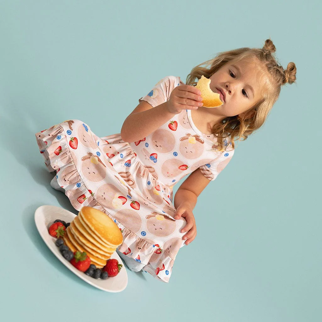 Bamboo Ruffled Twirl Dress - Pancakes - Image 3