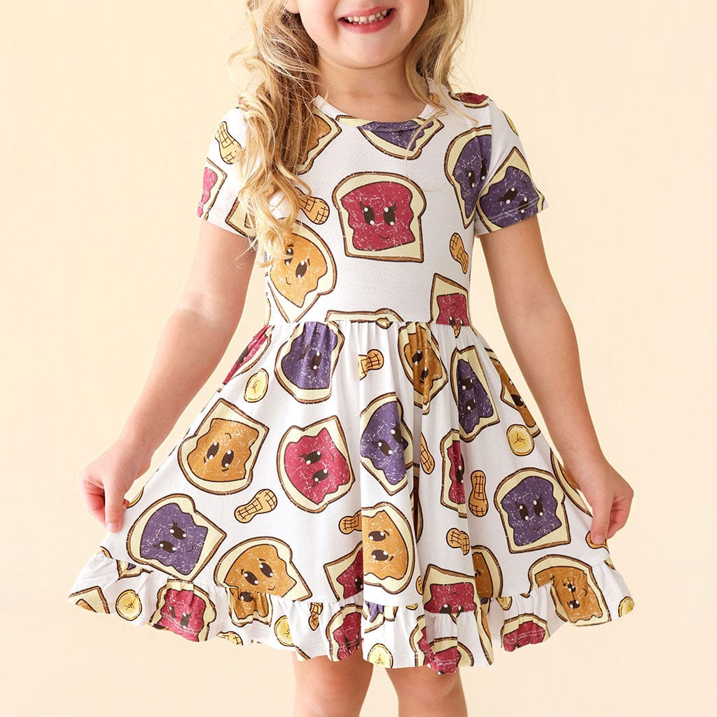 Bamboo Ruffled Twirl Dress - Peanut Butter Jelly Time - Image 2