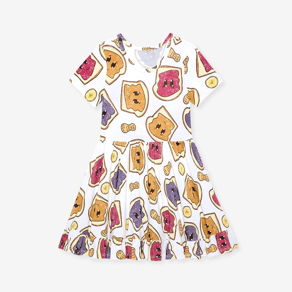 Bamboo Ruffled Twirl Dress - Peanut Butter Jelly Time - Image 4