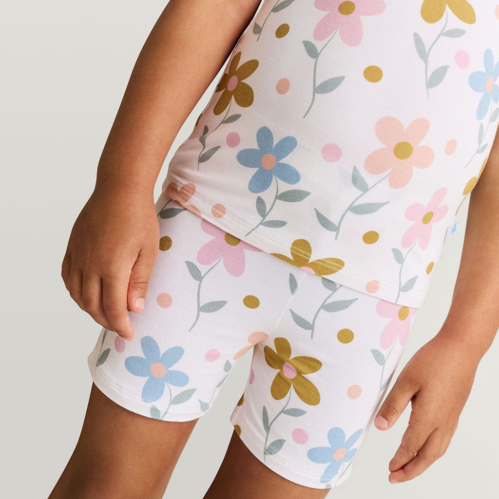 Bamboo Short Sleeve Pajama Set with Shorts - Daisy (Florals) - Image 2
