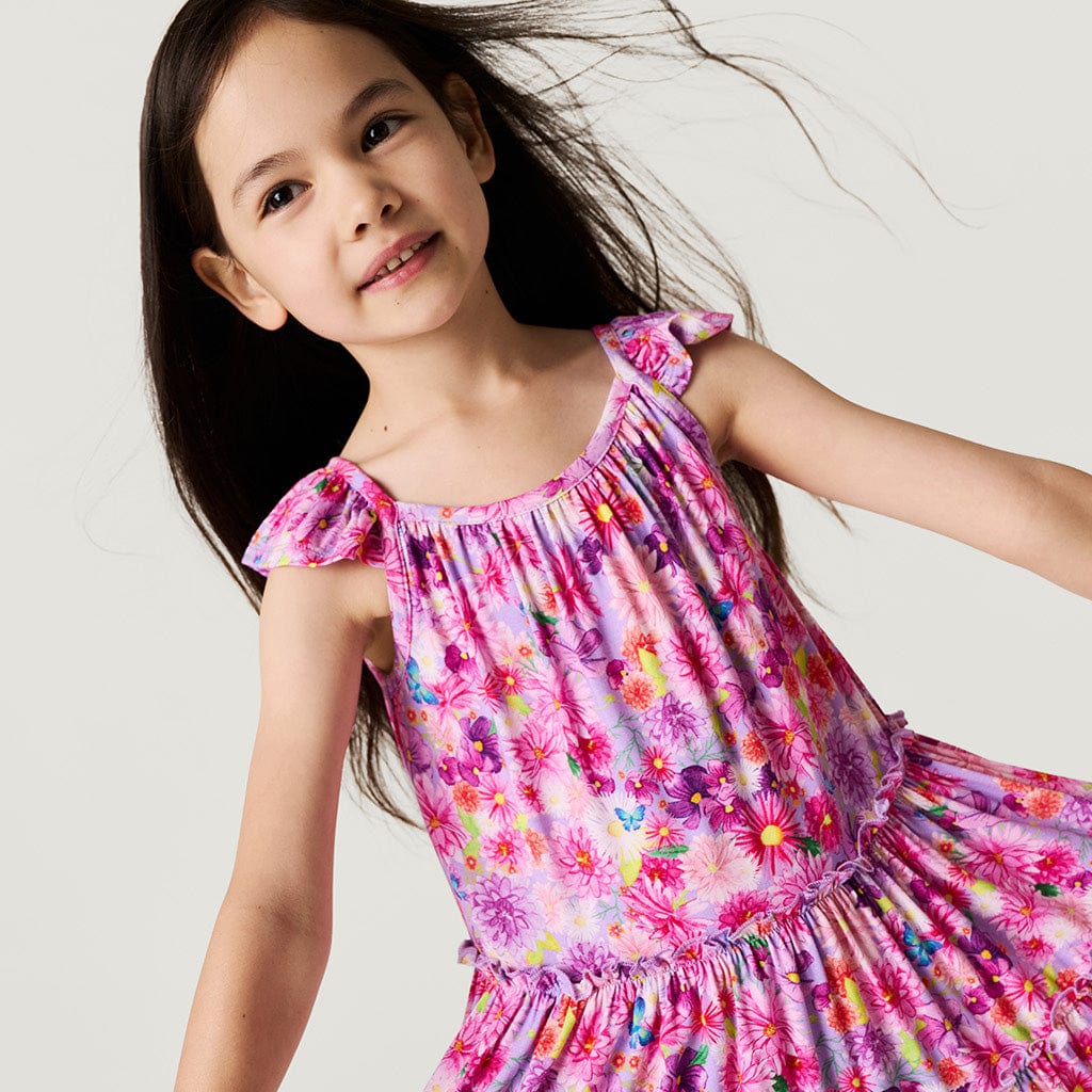 Bamboo Tiered Dress - Zinnia (Floral) - Image 2