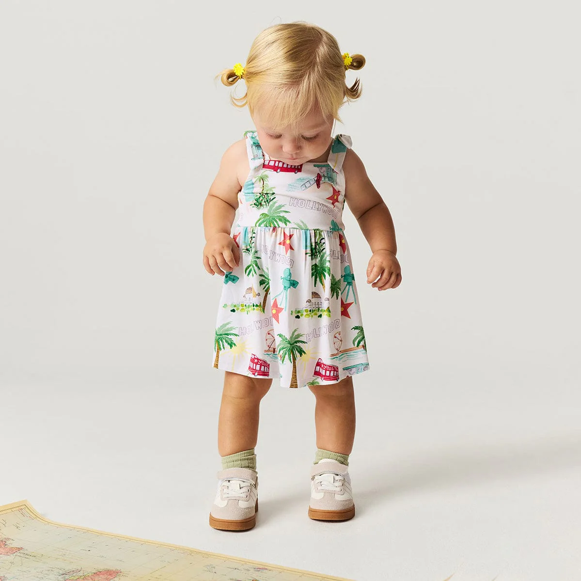 Bamboo Bow Babydoll Bodysuit Dress - Posh Los Angeles - Image 2