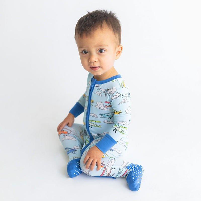 Boy's Convertible Footie Romper - Flyer (Biplanes) - Image 5
