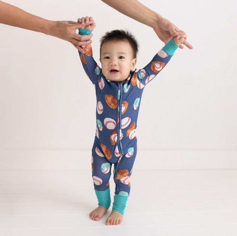 Boy's Bamboo Convertible Footie Romper - Homer (Baseball) - Image 4