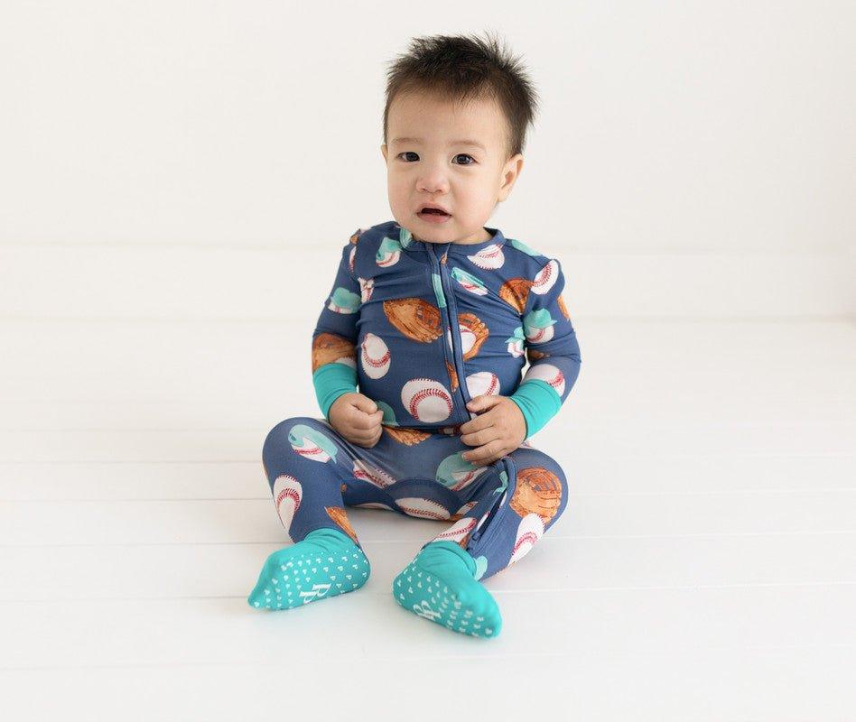 Boy's Bamboo Convertible Footie Romper - Homer (Baseball) - Image 5