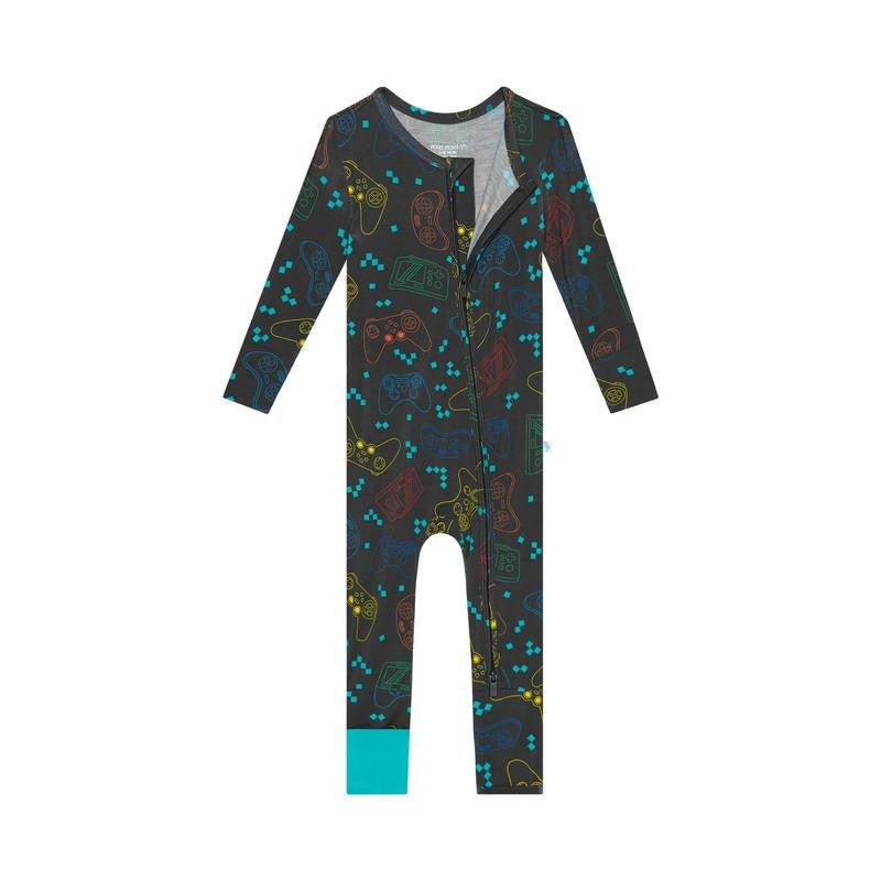 Boy's Bamboo Convertible Footie Romper - Posh Player One - Image 2