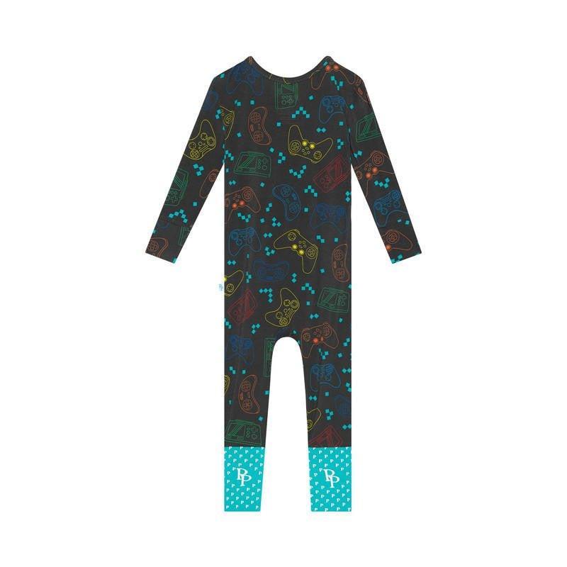 Boy's Bamboo Convertible Footie Romper - Posh Player One - Image 3