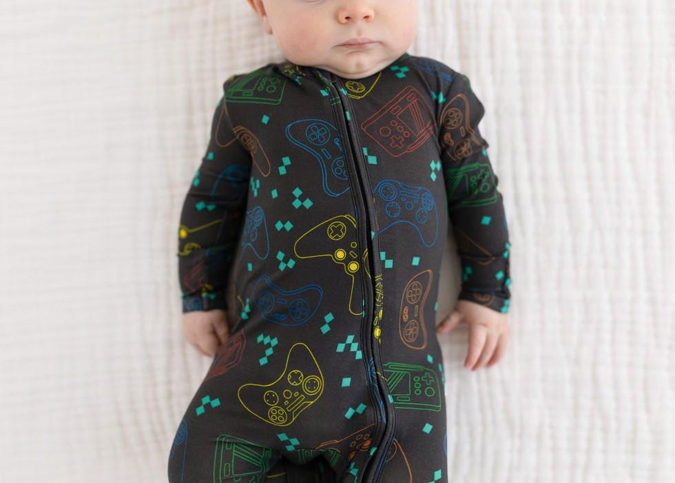 Boy's Bamboo Convertible Footie Romper - Posh Player One - Image 4