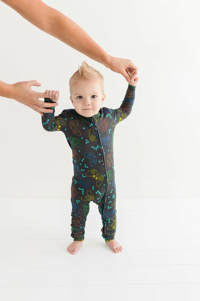 Boy's Bamboo Convertible Footie Romper - Posh Player One - Image 6