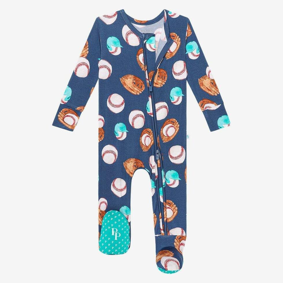 Boy's Footie with Zipper - Homer (Baseball) - Image 2