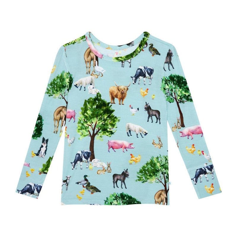 Boy's Bamboo Long Sleeve Pajama Set - Brayden (Farm Animals) - Image 2