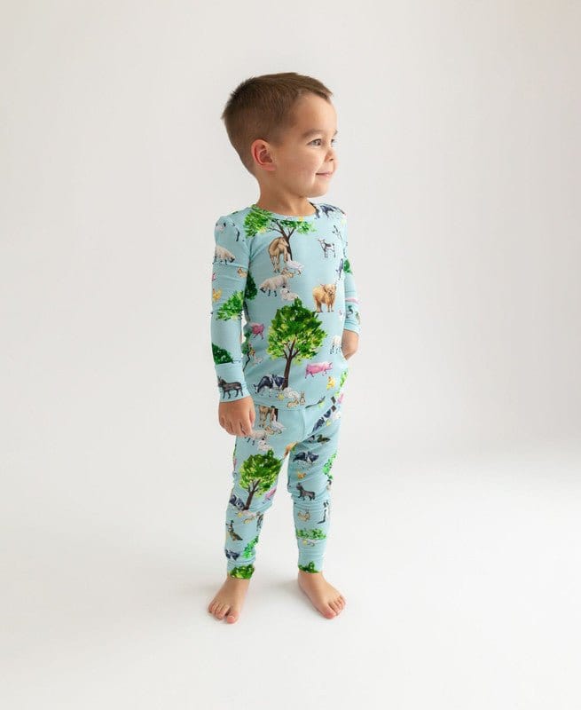 Boy's Bamboo Long Sleeve Pajama Set - Brayden (Farm Animals) - Image 5