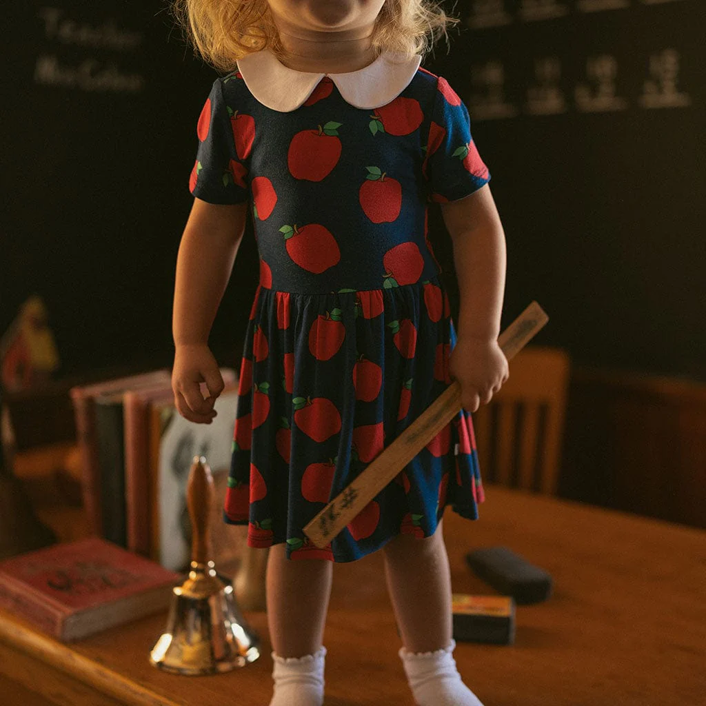 Bamboo Collared Twirl Bodysuit Dress - Lilian (Apple) - Image 3