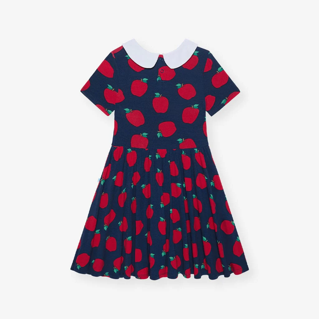 Bamboo Collared Twirl Dress - Lilian (Apple) - Image 4