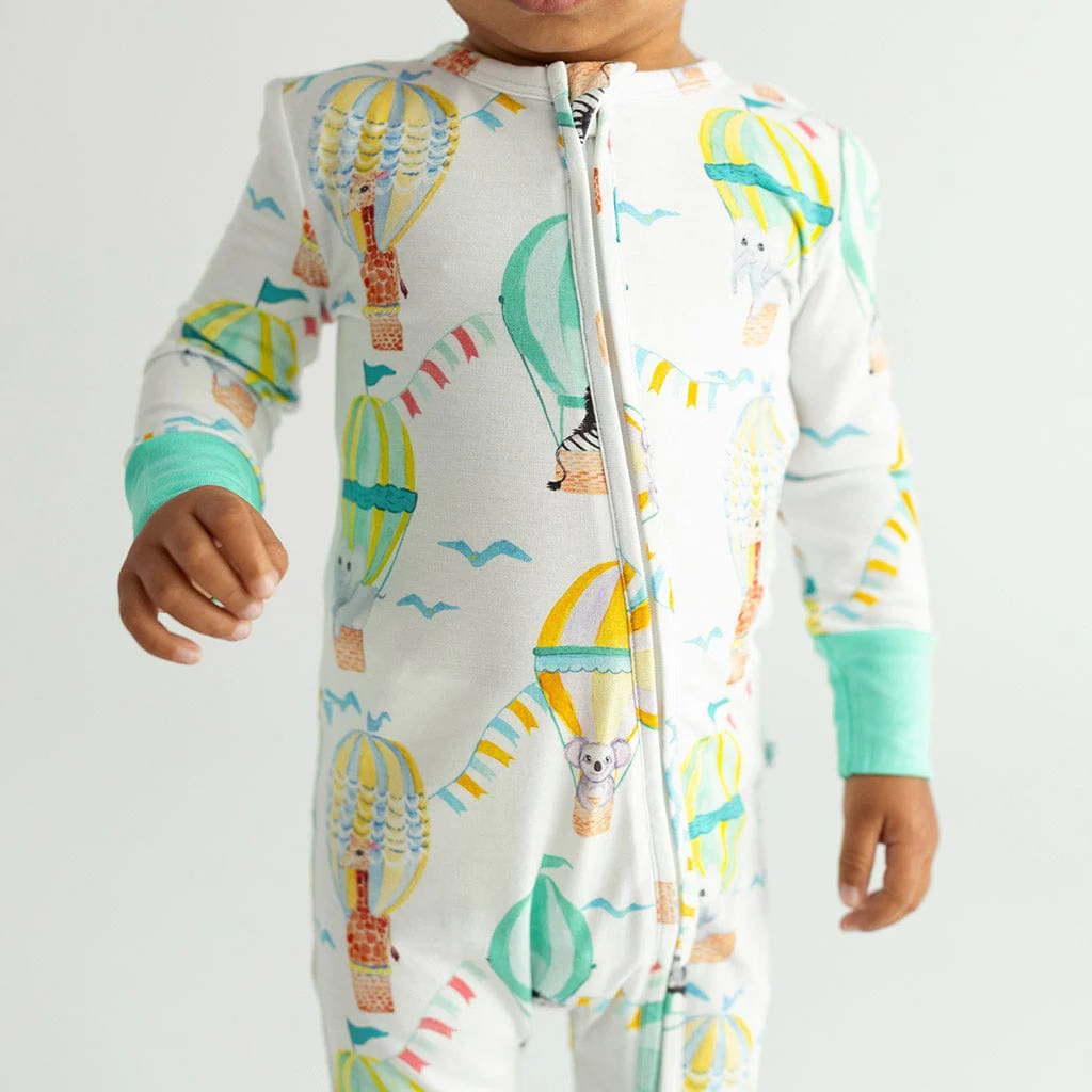 Bamboo Convertible Footie Romper - Balloon Wonder - Image 2