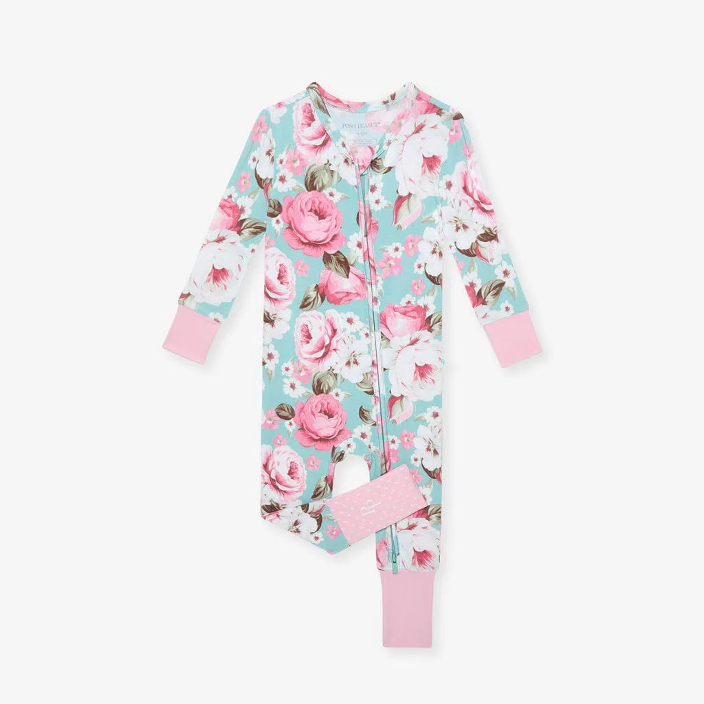 Bamboo Convertible Footie Romper - Briana (Floral) - Image 4