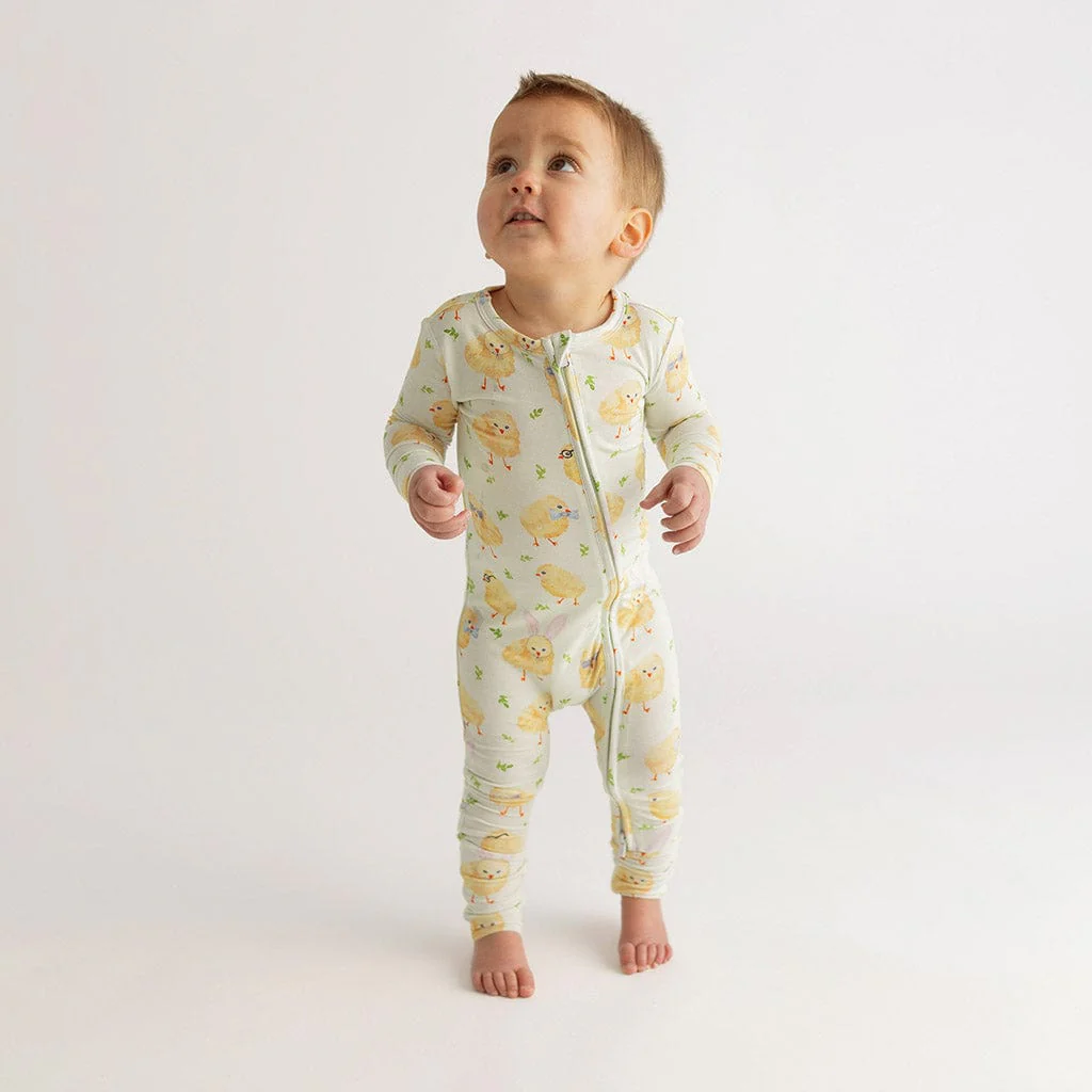 Bamboo Convertible Footie Romper - Charles (Chicks) - Image 3
