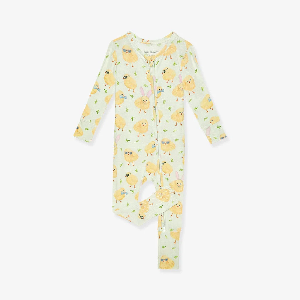 Bamboo Convertible Footie Romper - Charles (Chicks) - Image 4