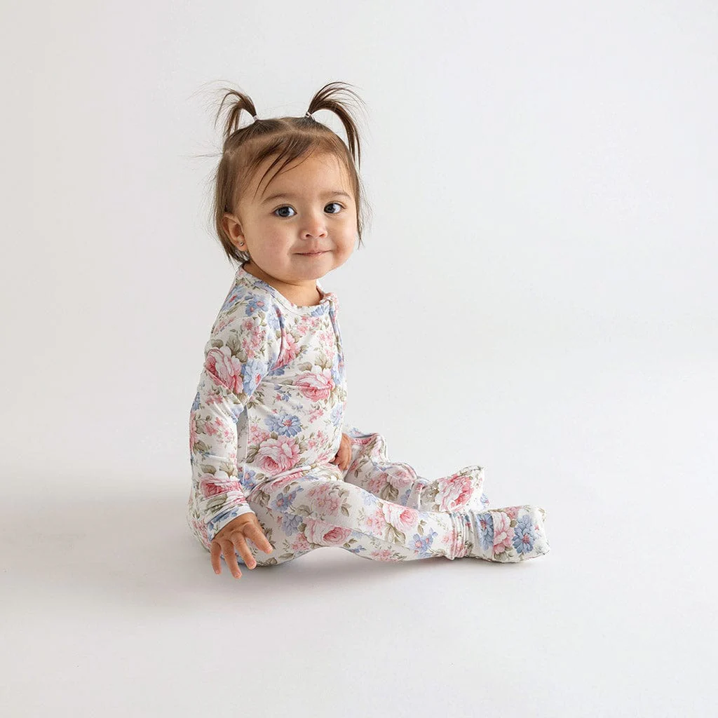 Bamboo Convertible Footie Romper - Etta (Floral) - Image 2