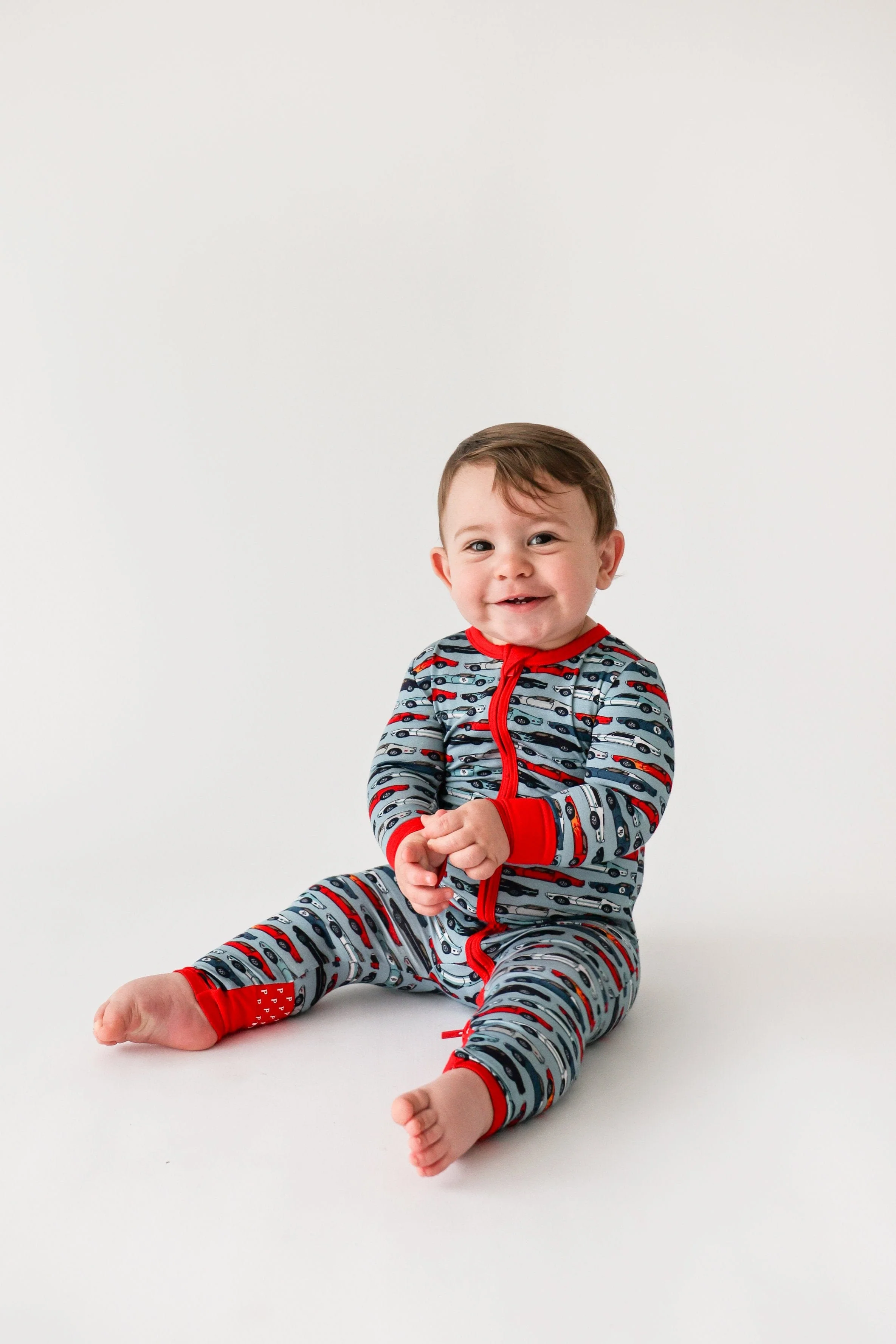 Bamboo Convertible Footie Romper - Miles (Matchbox Cars) - Image 4