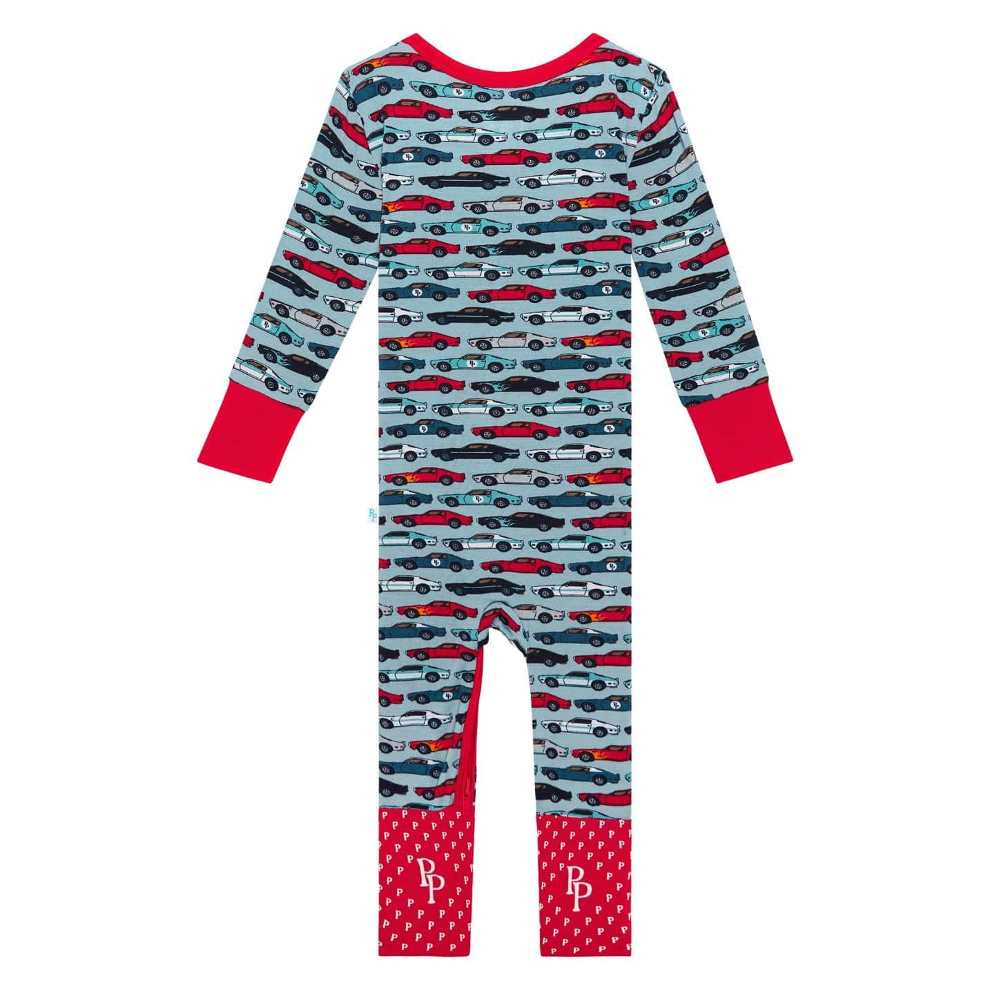 Bamboo Convertible Footie Romper - Miles (Matchbox Cars) - Image 5