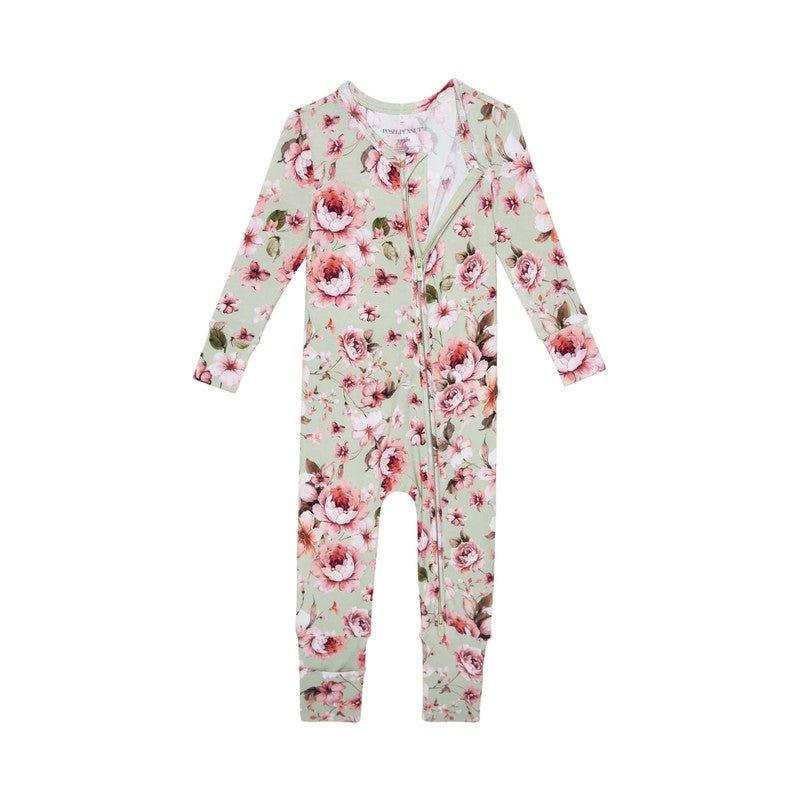 Bamboo Convertible Footie Romper - Millicent (Floral) - Image 3