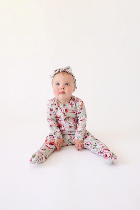 Bamboo Convertible Footie Romper - Millicent (Floral) - Image 4
