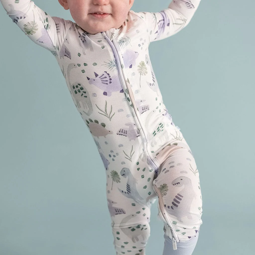 Bamboo Convertible Footie Romper - Milo (Dinosaurs) - Image 2