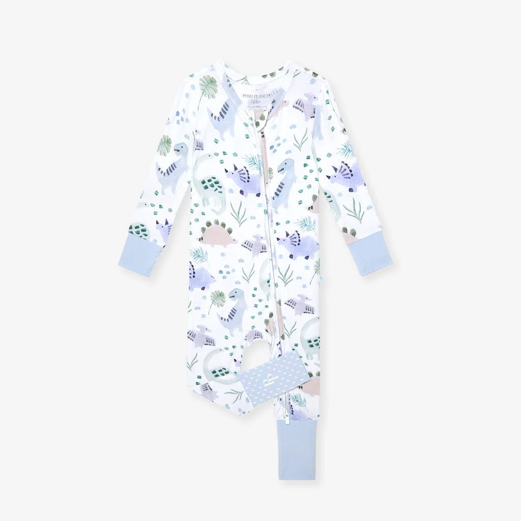 Bamboo Convertible Footie Romper - Milo (Dinosaurs) - Image 4