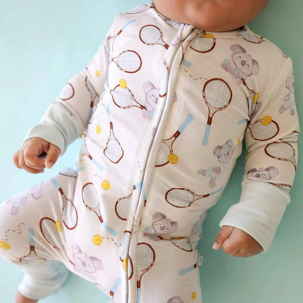 Bamboo Convertible Footie Romper - Nicolas (Tennis) - Image 2