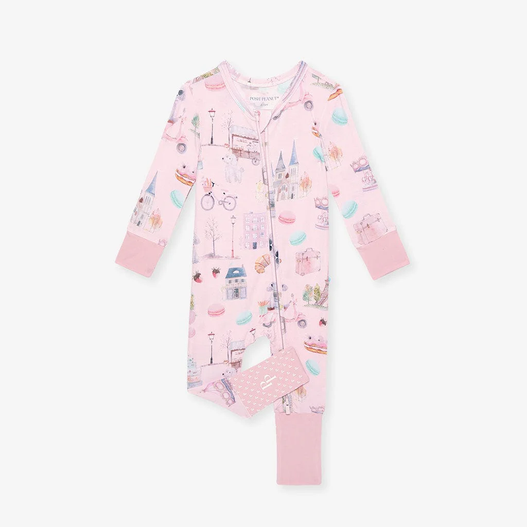 Bamboo Convertible Footie Romper - Posh Paris
