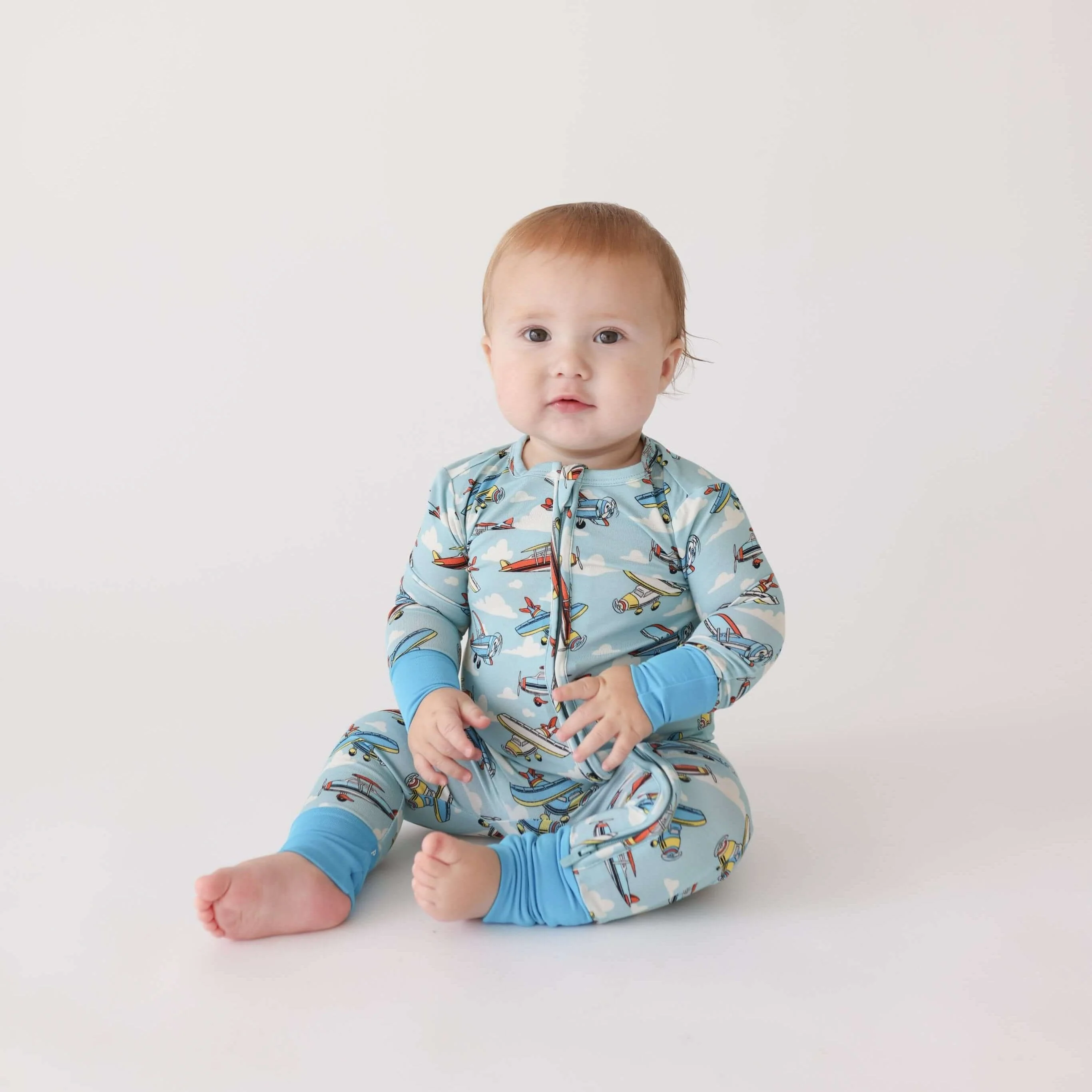 Bamboo Convertible Footie Romper - Posh Planes - Image 2