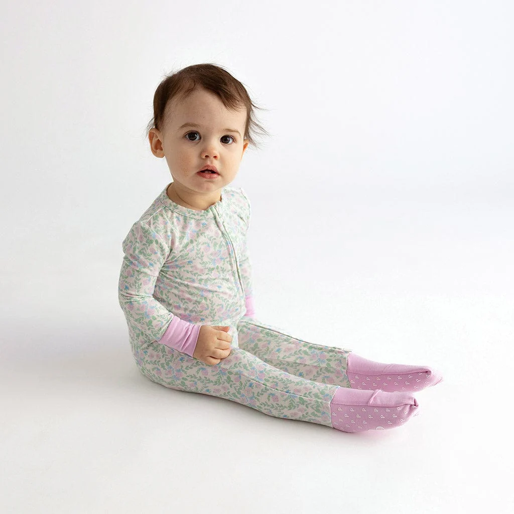 Bamboo Convertible Footie Romper - Prairie Floral - Image 2