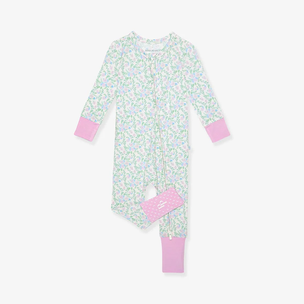 Bamboo Convertible Footie Romper - Prairie Floral - Image 3