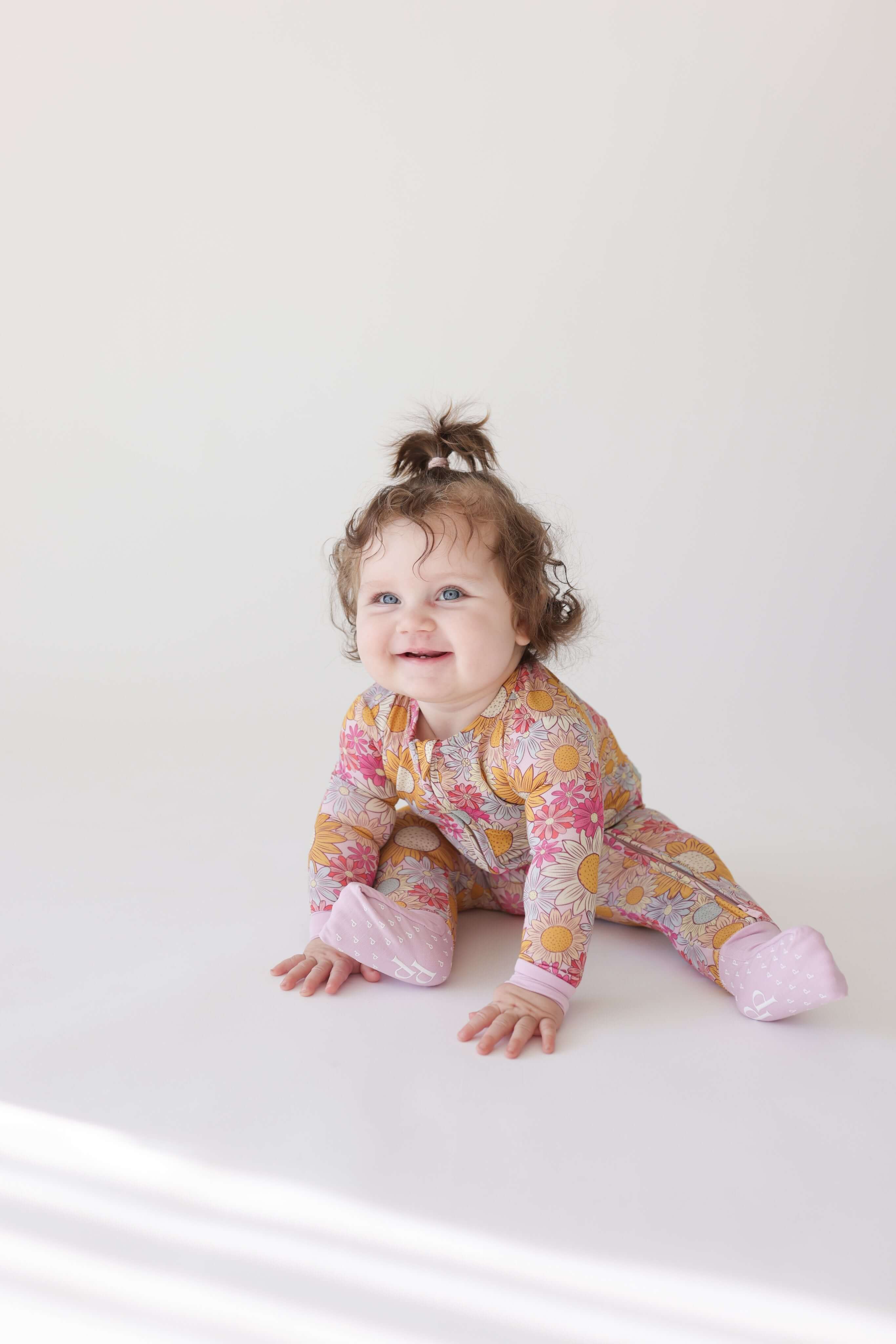 Bamboo Convertible Footie Romper - Rosalinda (Floral) - Image 2