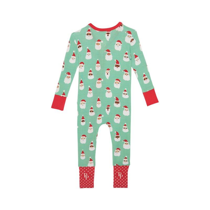 Bamboo Convertible Footie Romper - Santa Medley - Image 2