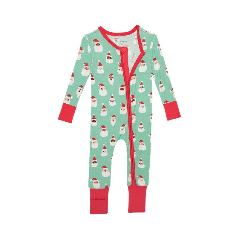 Bamboo Convertible Footie Romper - Santa Medley - Image 3