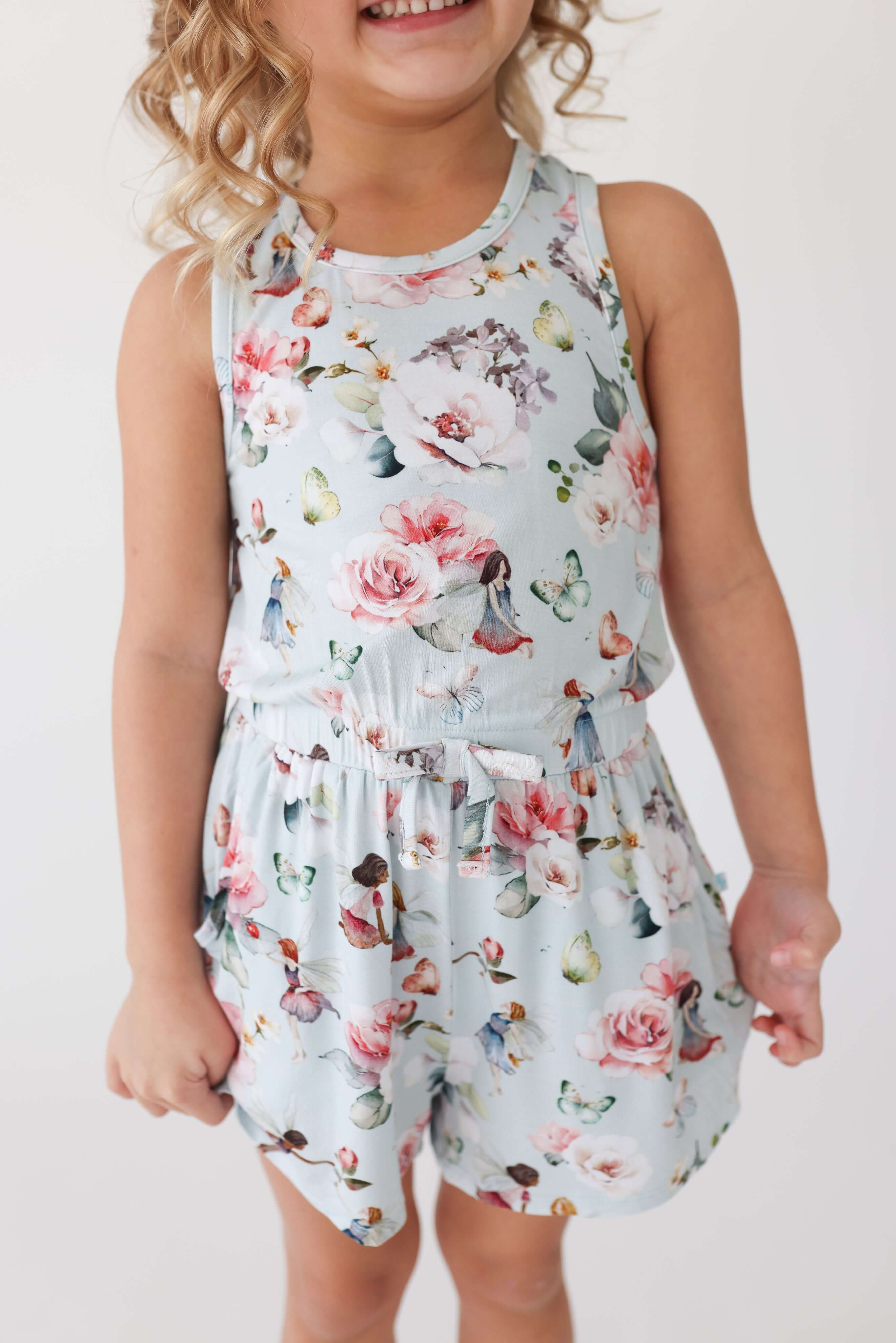 Bamboo Criss-Cross Back Romper - Melinda (Fairies) - Image 2