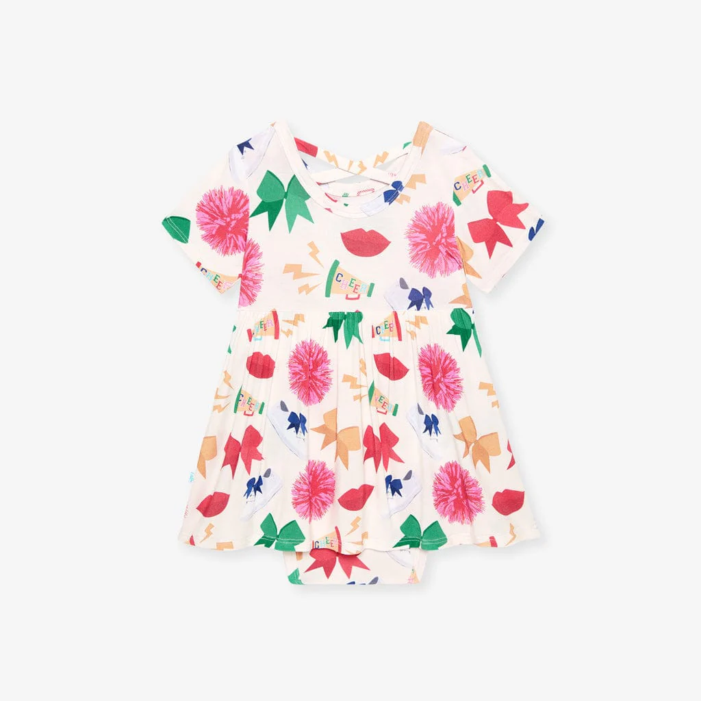 Bamboo Criss-Cross Twirl Bodysuit Dress - Sabrina (Cheer) - Image 5