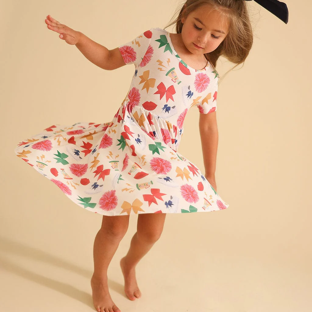 Criss-Cross Twirl Dress Bamboo - Sabrina (Cheer) - Image 3