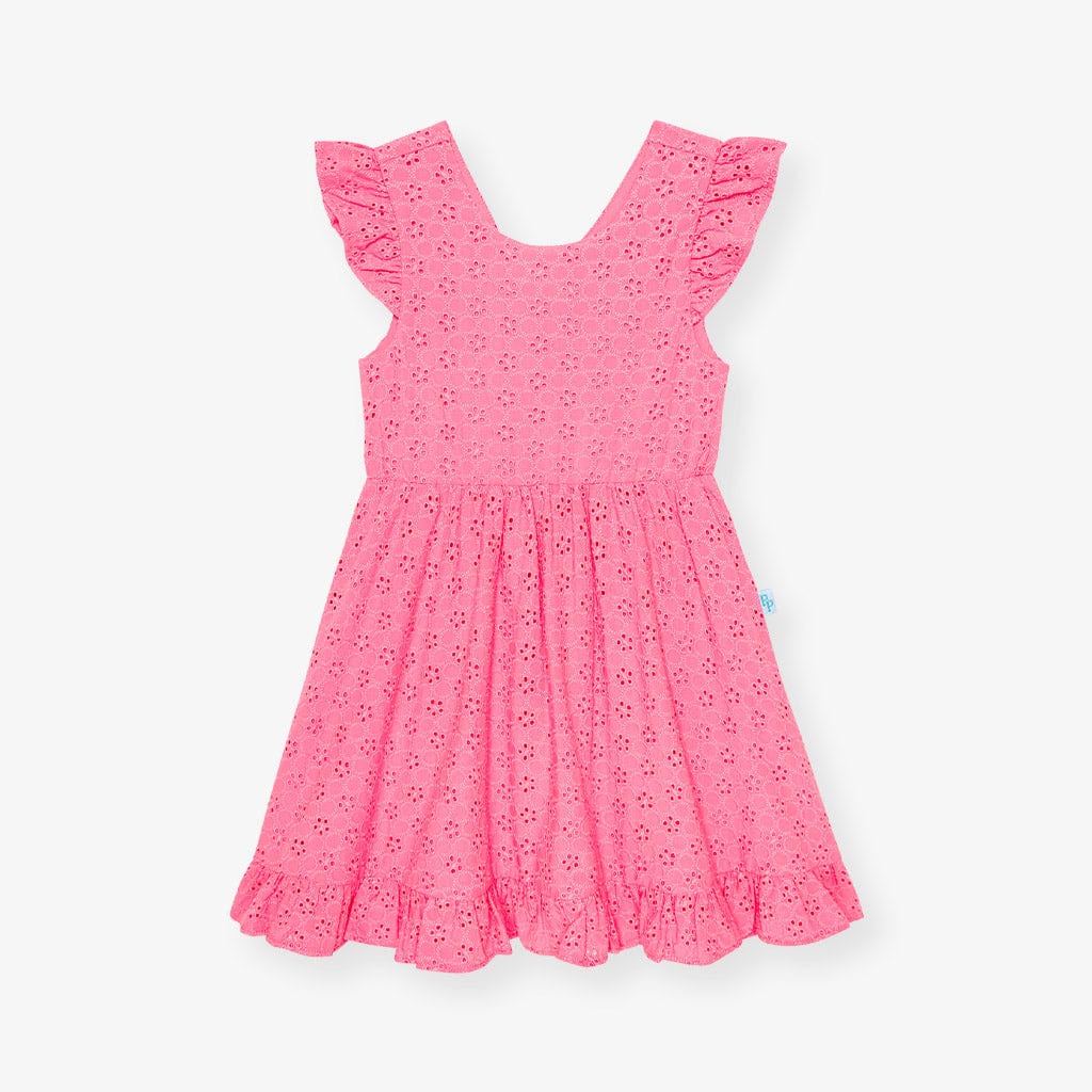 Eyelet Tie-Back Dress - Aurora Pink - Image 4