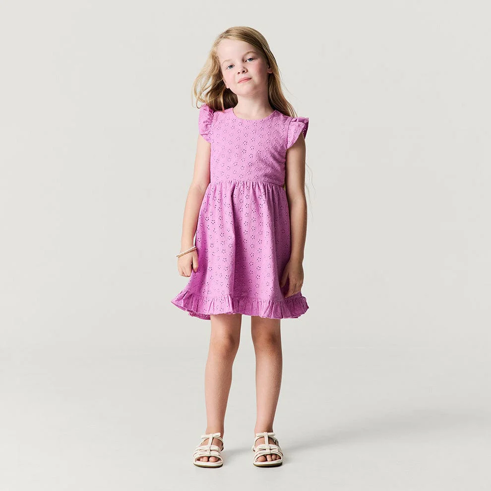 Eyelet Tie-Back Dress - Violet Purple