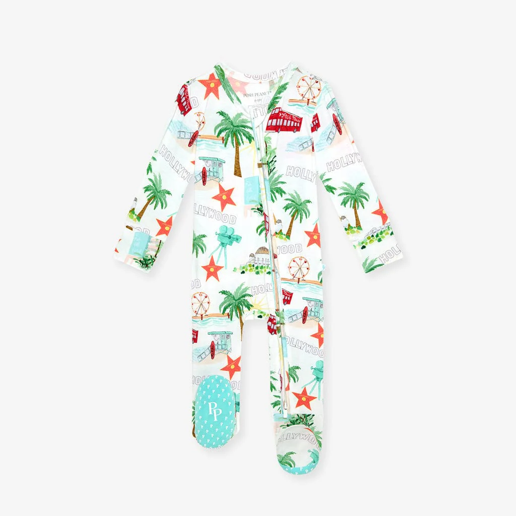 Bamboo Footie with 2-Way Zipper - Posh Los Angeles - Image 5
