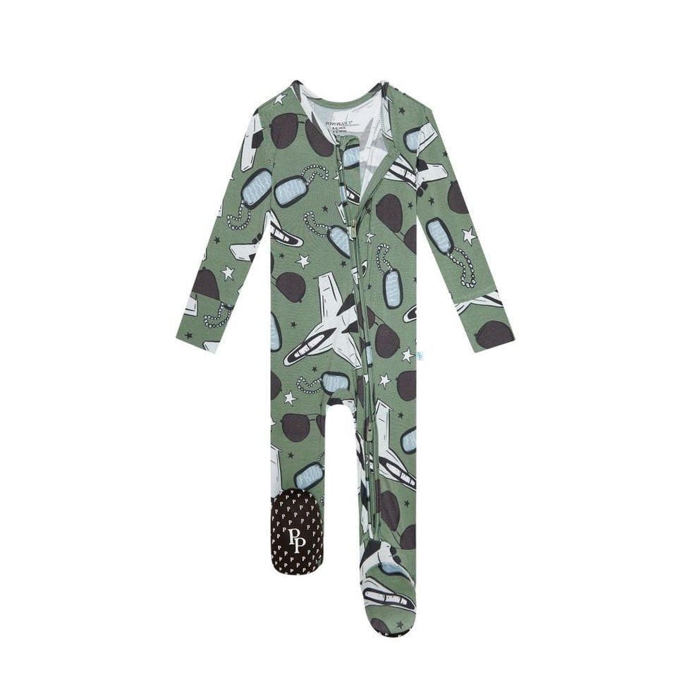 Bamboo Footie with Zipper - Airman (Jets) - Image 4